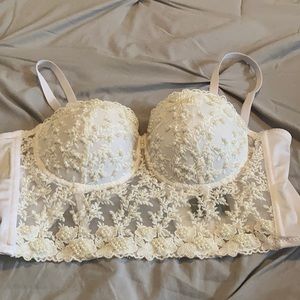 Windsor White Beaded Bustier